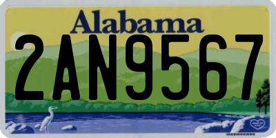 AL license plate 2AN9567