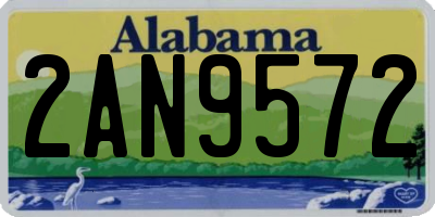 AL license plate 2AN9572