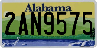 AL license plate 2AN9575