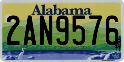 AL license plate 2AN9576