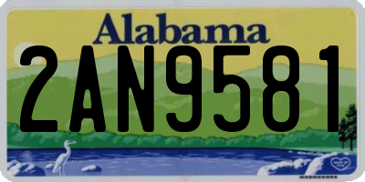AL license plate 2AN9581
