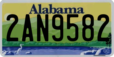 AL license plate 2AN9582