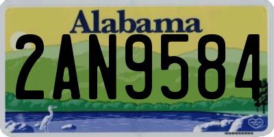 AL license plate 2AN9584