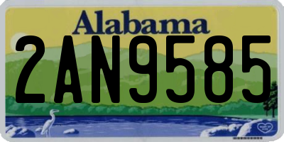 AL license plate 2AN9585