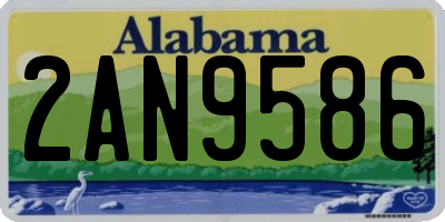 AL license plate 2AN9586