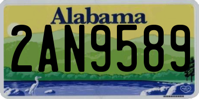 AL license plate 2AN9589