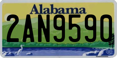 AL license plate 2AN9590