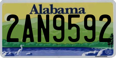 AL license plate 2AN9592