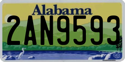 AL license plate 2AN9593