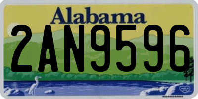 AL license plate 2AN9596