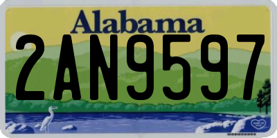 AL license plate 2AN9597