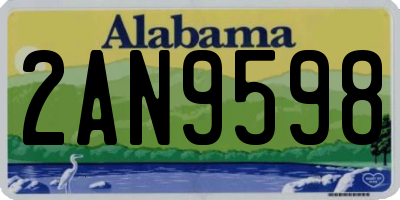 AL license plate 2AN9598