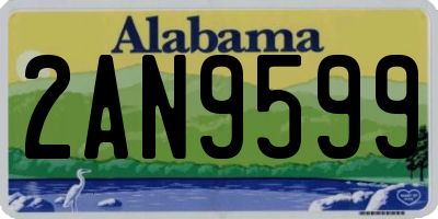AL license plate 2AN9599