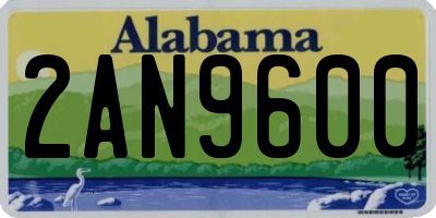 AL license plate 2AN9600