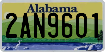 AL license plate 2AN9601