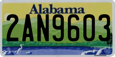 AL license plate 2AN9603