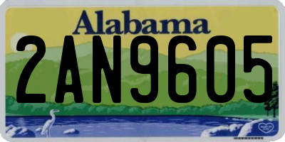 AL license plate 2AN9605