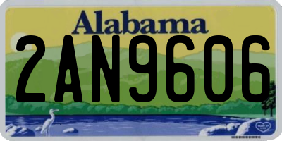 AL license plate 2AN9606
