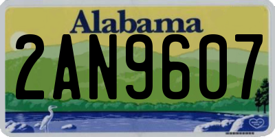 AL license plate 2AN9607