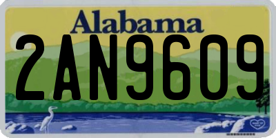 AL license plate 2AN9609
