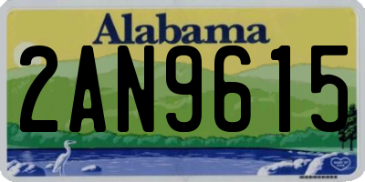 AL license plate 2AN9615