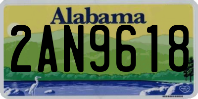 AL license plate 2AN9618