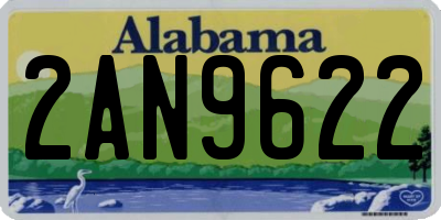 AL license plate 2AN9622