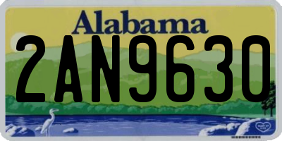 AL license plate 2AN9630