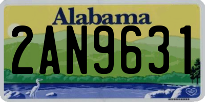 AL license plate 2AN9631