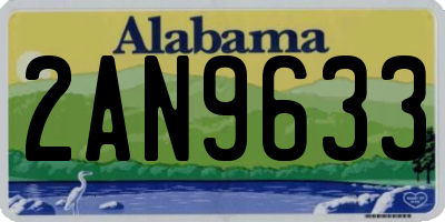 AL license plate 2AN9633