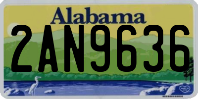 AL license plate 2AN9636