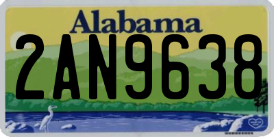 AL license plate 2AN9638