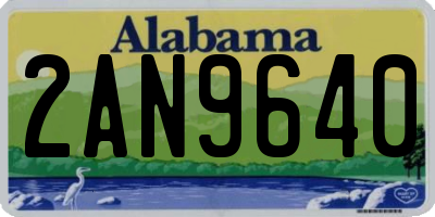 AL license plate 2AN9640