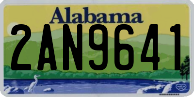 AL license plate 2AN9641