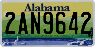 AL license plate 2AN9642