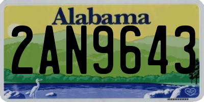 AL license plate 2AN9643