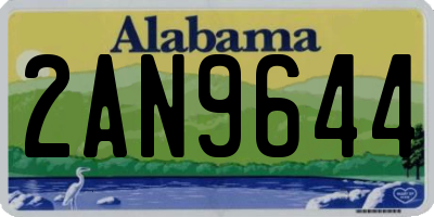 AL license plate 2AN9644
