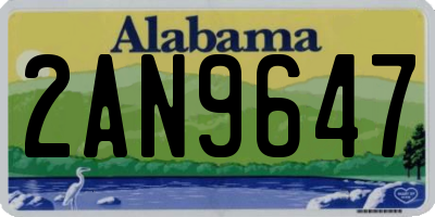 AL license plate 2AN9647