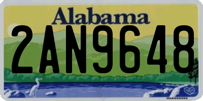 AL license plate 2AN9648