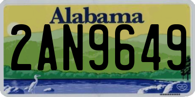 AL license plate 2AN9649