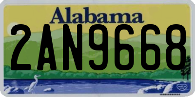 AL license plate 2AN9668