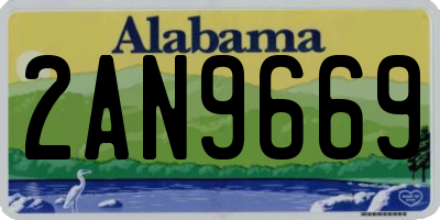 AL license plate 2AN9669