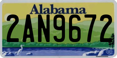 AL license plate 2AN9672