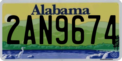 AL license plate 2AN9674