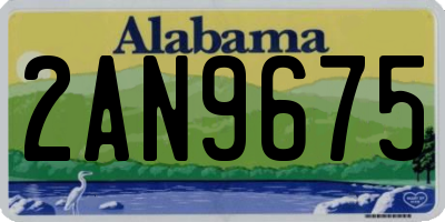 AL license plate 2AN9675