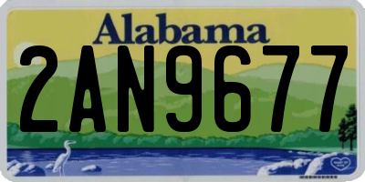 AL license plate 2AN9677