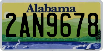 AL license plate 2AN9678