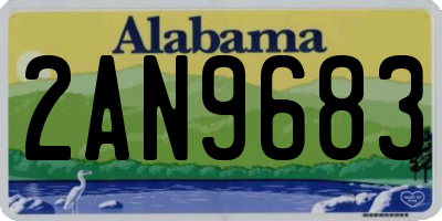 AL license plate 2AN9683