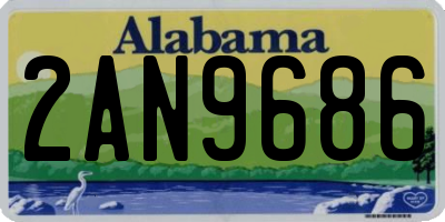AL license plate 2AN9686