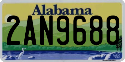 AL license plate 2AN9688